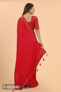 Elegant Art Silk Saree With Blouse Piece For Women - P-6820907, 9886446, Red
