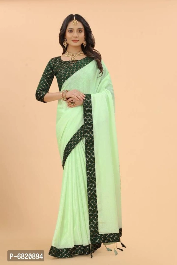 Elegant Art Silk Saree With Blouse Piece For Women - 9886446, Green, P-6820894