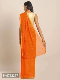 Elegant Chiffon Sarees With Blouse Piece For Women - P-6773207, 9886446, Orange