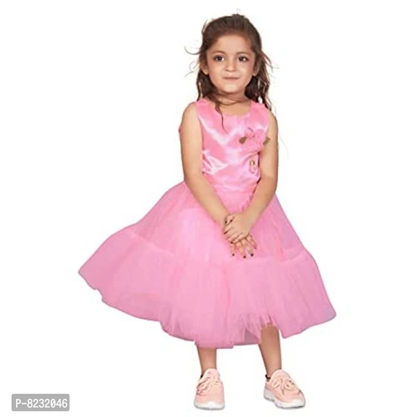 Fashion Dream Baby Girl?۪s Ruffle Hem Flower Applique Party Dress/Frock - P-8232046, 9886446, 3-4years