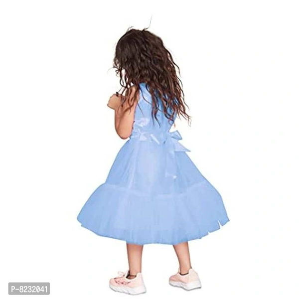 Fashion Dream Baby Girl?۪s Ruffle Hem Flower Applique Party Dress/Frock - P-8232041, 9886446, 7 years-8,Years