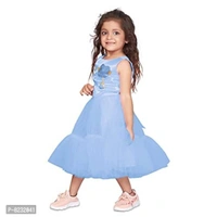 Fashion Dream Baby Girl?۪s Ruffle Hem Flower Applique Party Dress/Frock - P-8232041, 9886446, 7 years-8,Years