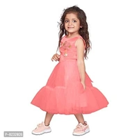 Fashion Dream Baby Girl?۪s Ruffle Hem Flower Applique Party Dress/Frock - P-8232026, 9886446, 5-6years