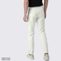 Stylish Fancy White Solid Denim Jeans For Men - P-7306371, 9886446, 36