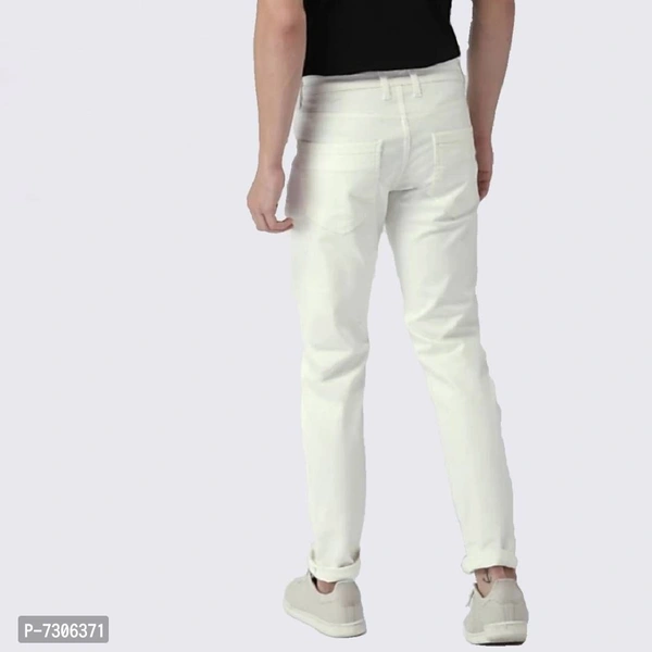 Stylish Fancy White Solid Denim Jeans For Men - P-7306371, 9886446, 36