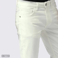 Stylish Fancy White Solid Denim Jeans For Men - P-7306371, 9886446, 36