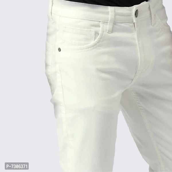 Stylish Fancy White Solid Denim Jeans For Men - P-7306371, 9886446, 36