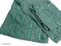 Desi Closet Delicate Mirror Foil Work Rayon Cotton Sharara Set - 9886446, C1358992