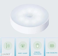 Wireless Wall Light-Motion Sensor Light, USB Charging LED Nightlight, Wireless Sensor Wall Light for Hallway, Wardrobe, Basement with Strong Magnetism and Touch Sensor - 9886446, C2262823