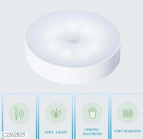 Wireless Wall Light-Motion Sensor Light, USB Charging LED Nightlight, Wireless Sensor Wall Light for Hallway, Wardrobe, Basement with Strong Magnetism and Touch Sensor - 9886446, C2262823