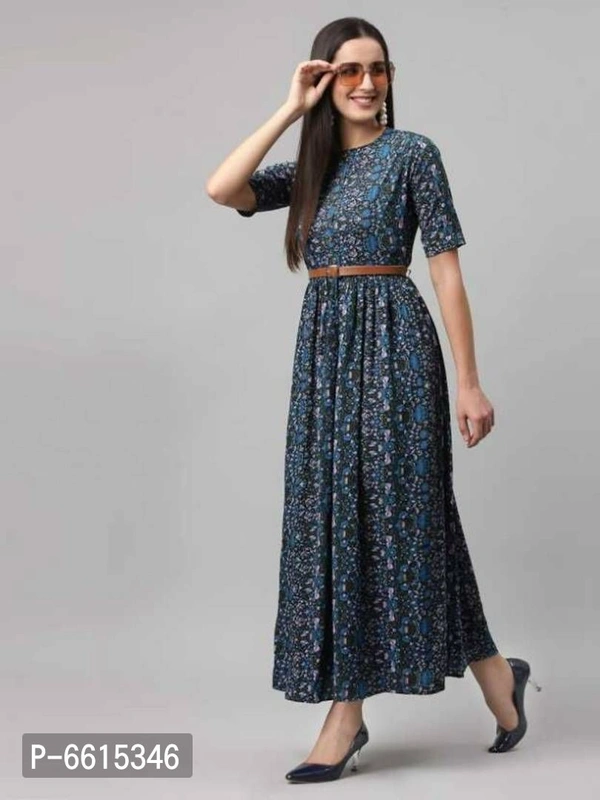 Stylish Rayon Printed Dresses For Women - P-6615346, 9886446, S