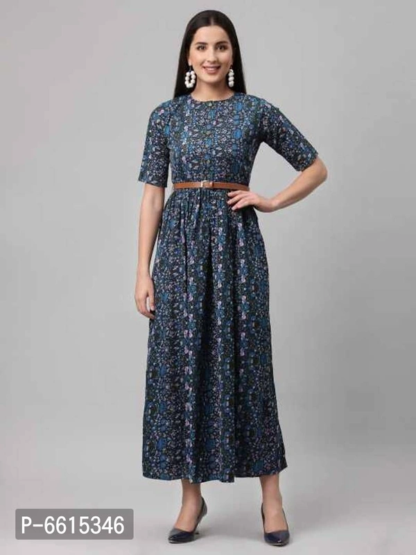 Stylish Rayon Printed Dresses For Women - P-6615346, 9886446, L