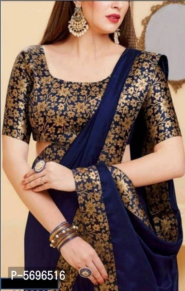 Cotton Silk Saree with Blouse piece - P-5696516, 9886446