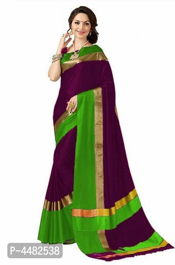 Latest Beautiful Cotton Silk Saree with Blouse piece - P-4482538, 9886446