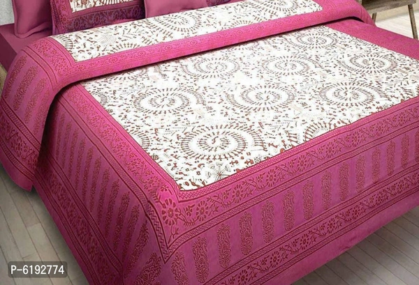 Beautiful Cotton Printed Bedsheet With Two Pillow Covers - P-6192774, 9886446, Free Size
