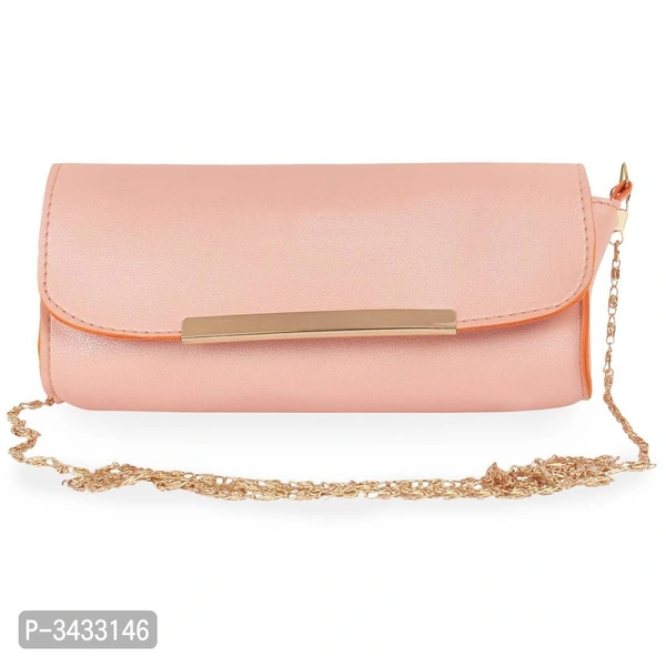 Womens Peach Faux Leather Solid ( 4 Pcs. Combo) Handbag - P-3433146, 9886446