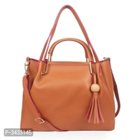 Women's Brown Faux Leather Solid ( 4 Pcs. Combo) Handbag - P-3433145, 9886446