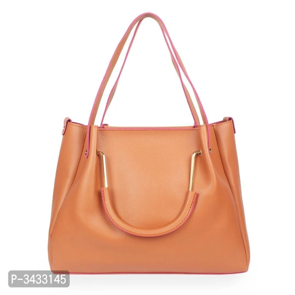 Women's Brown Faux Leather Solid ( 4 Pcs. Combo) Handbag - P-3433145, 9886446