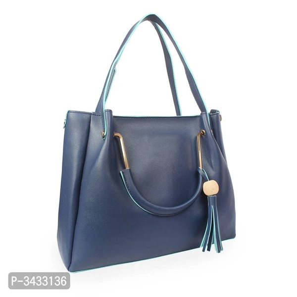 Women's Blue Faux Leather Solid ( 4 Pcs. Combo) Handbag - P-3433136, 9886446