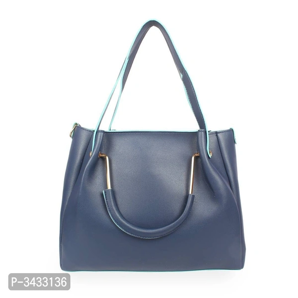 Women's Blue Faux Leather Solid ( 4 Pcs. Combo) Handbag - P-3433136, 9886446