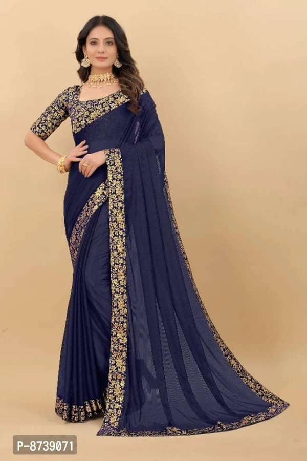 Art Silk Superline Saree With Blouse Piece - Free Size, 9886446, P-8739071