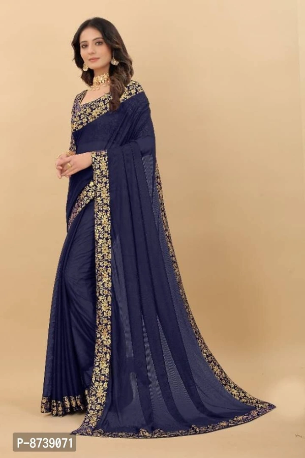Art Silk Superline Saree With Blouse Piece - Free Size, 9886446, P-8739071