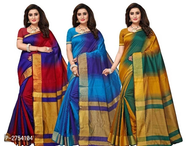 Combo Of 3 Multicoloured Saree - P-2754104, 9886446