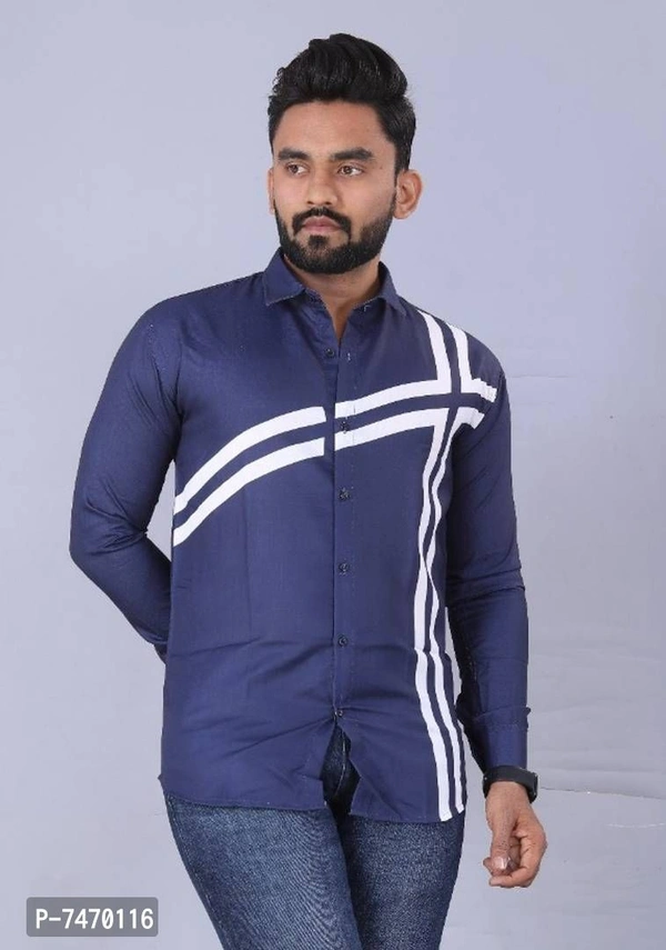 Stylish Men Cotton Full Sleeves Shirt - M, 9886446, P-7470116