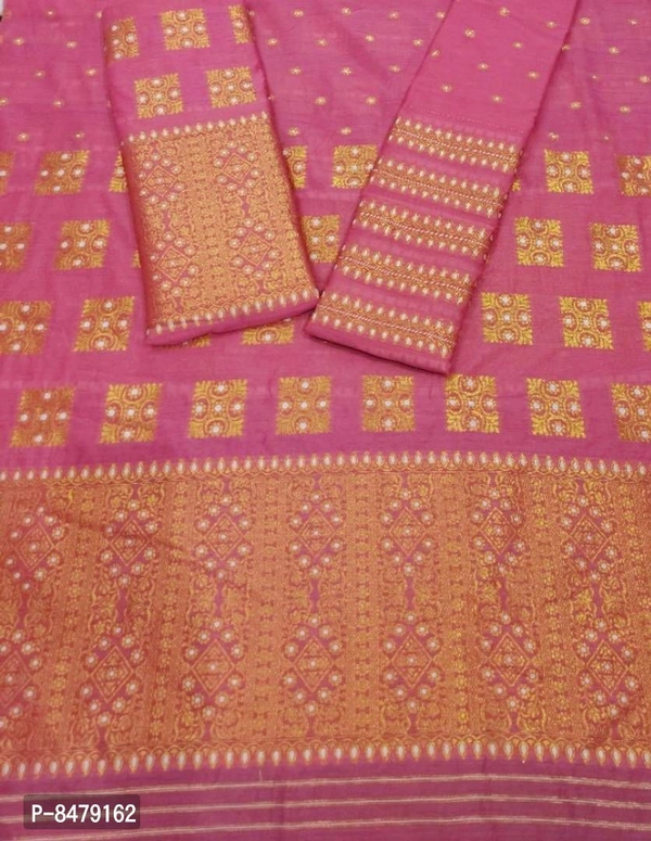 Classic Cotton Silk Woven Saree with Blouse piece - P-8479162, 9886446
