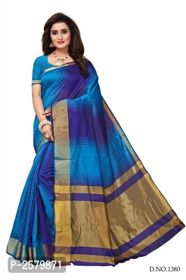 Stylish Cotton Silk Saree With Blouse Piece - P-2579871, 9886446