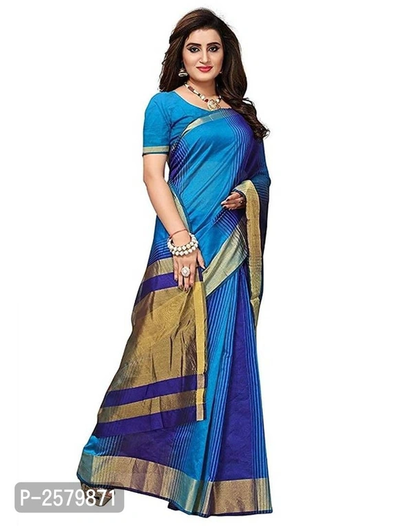 Stylish Cotton Silk Saree With Blouse Piece - P-2579871, 9886446