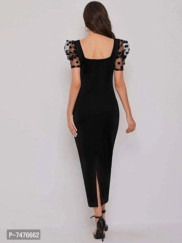 Stylish Fancy Cotton Blend Half Puff Sleeve Dresses For Women - P-7476662, 9886446, S