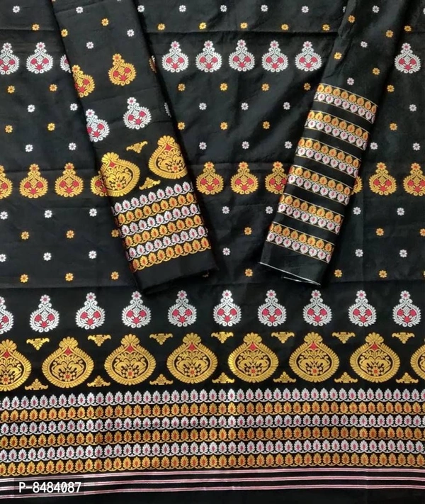 Asamees Mekhla Chador With Gold Zari Weaving Work Mekhla sador (Mixpaat) - 9886446, P-8484087