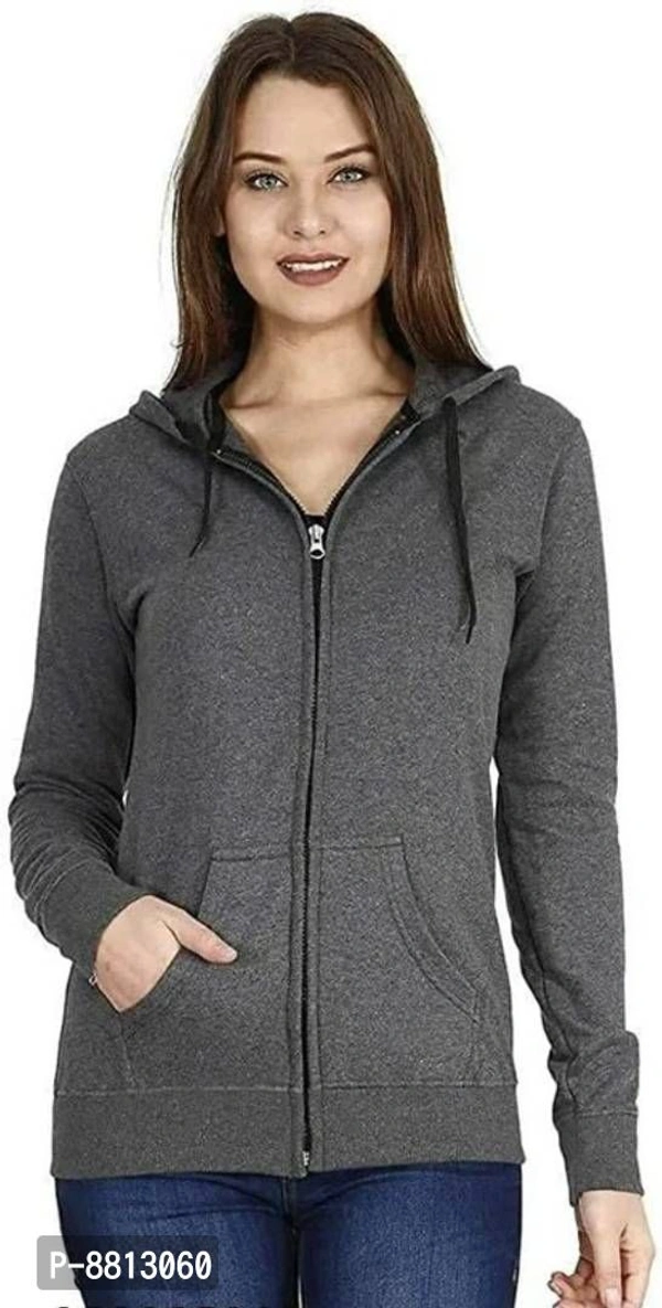 Stylish Full Sleeve Single Zipper Solid Jacket For Women - P-8813060, 9886446, L