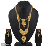 Traditional Jalebi Design Gold Plated Set Of 3 Matinee Necklace Set Combo - P-2264879, 9886446