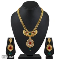 Traditional Jalebi Design Gold Plated Set Of 3 Matinee Necklace Set Combo - P-2264879, 9886446