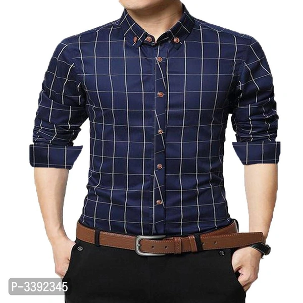 Checked Cotton Slim Fit Casual Shirt - P-3392354, 9886446, XL