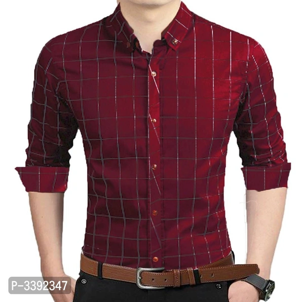 Checked Cotton Slim Fit Casual Shirt - P-3392347, 9886446, M