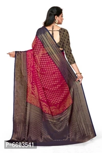 Beautiful Brasso Saree with Blouse piece - P-6603541, 9886446