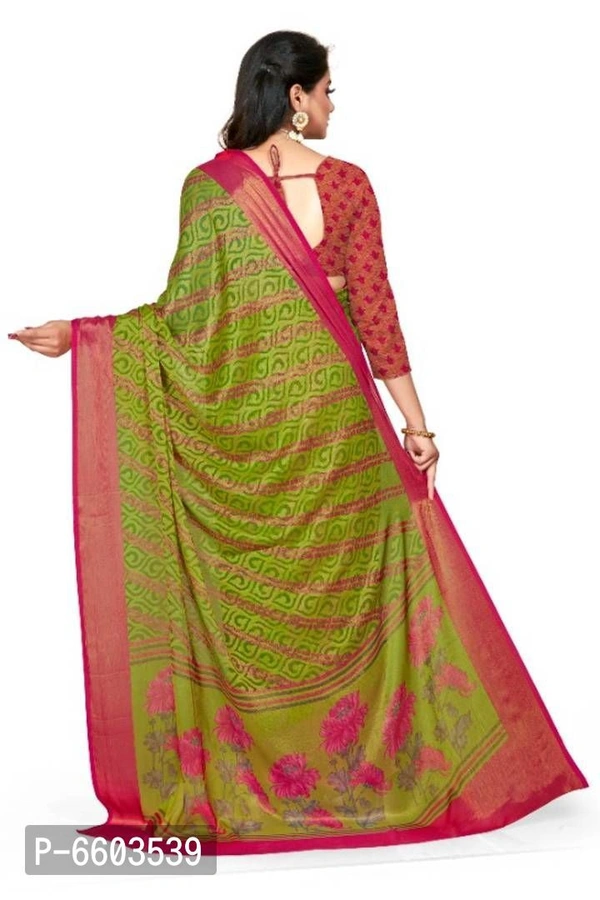 Beautiful Brasso Saree with Blouse piece - P-6603539, 9886446