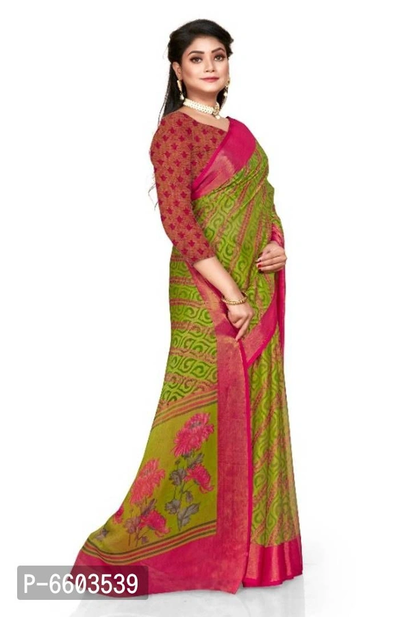 Beautiful Brasso Saree with Blouse piece - P-6603539, 9886446