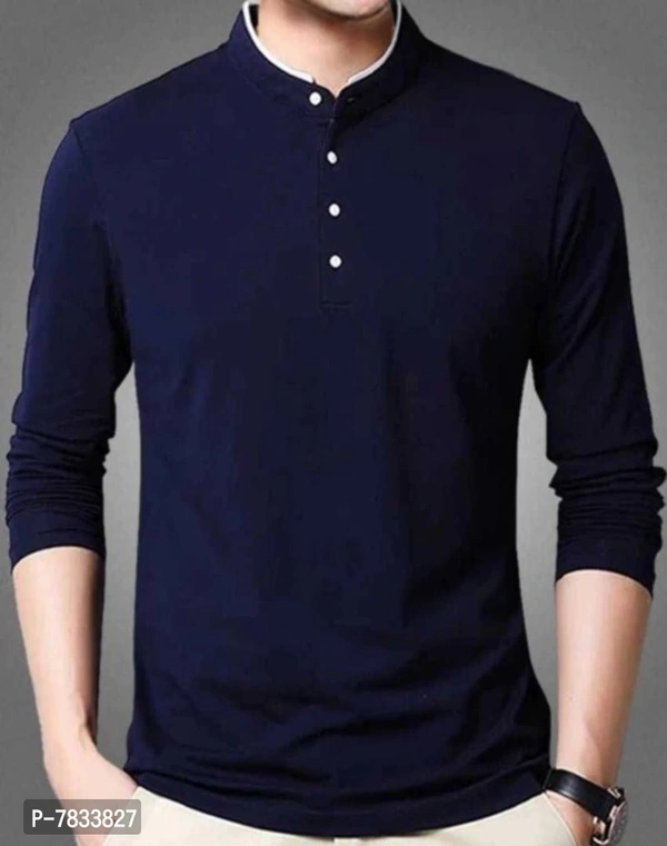 Men Solid Henley Neck T-shirt - P-7833827, 9886446, S