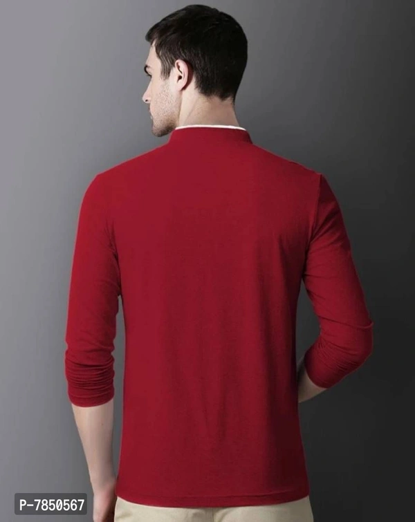 Stylish Men Henley Neck T-shirt - P-7850567, 9886446, S