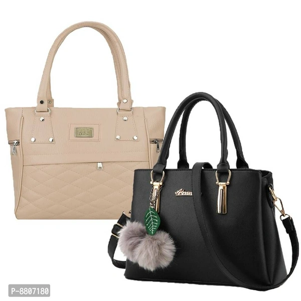 Stylish Fashionable PU Handbags Combo For Women Pack Of 2 - P-8807180, 9886446