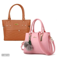 Stylish Fashionable PU Handbags Combo For Women Pack Of 2 - P-8807189, 9886446