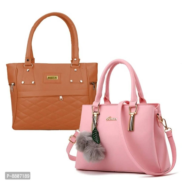 Stylish Fashionable PU Handbags Combo For Women Pack Of 2 - P-8807189, 9886446