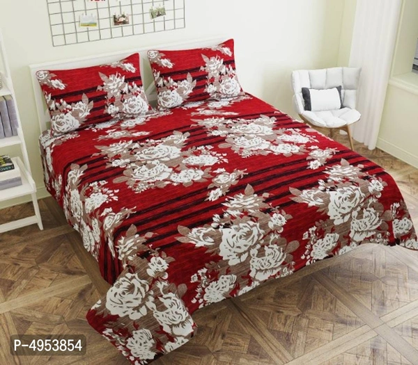 Trendy Attractive Microfiber 1 Bedsheet + 2 Pillowcovers - P-4953854, 9886446, Double