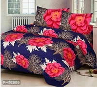 Trendy Attractive Microfiber 1 Bedsheet + 2 Pillowcovers - Double, 9886446, P-4953895