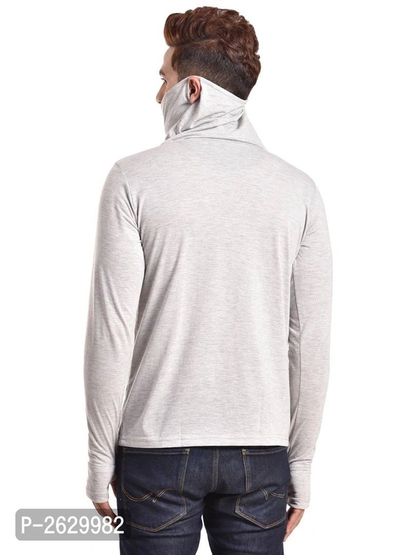 Pause Silver Cotton Solid High Neck T ShirtSize:  - 9886446, P-2629982, S