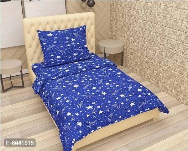 Fabulous Polycotton Abstract Single Bedsheet with One Pillow Cover - P-6041614, Single